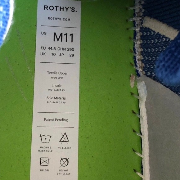 Rothy\'s The‎ RS01 Sneaker in Coastal Blue Men\'s Size 11 NEW main image 4